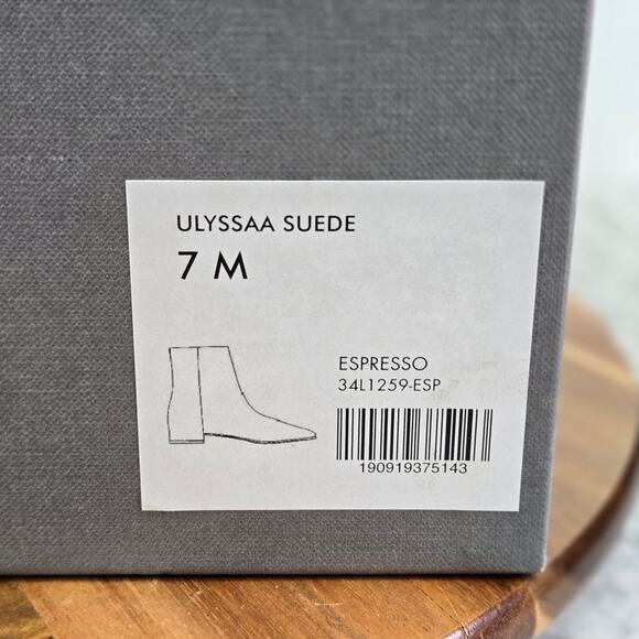 Aquatalia Ulyssaa Espresso Brown Suede Casual Ankle Bootie Boots Womens 7 M - Picture 15 of 16